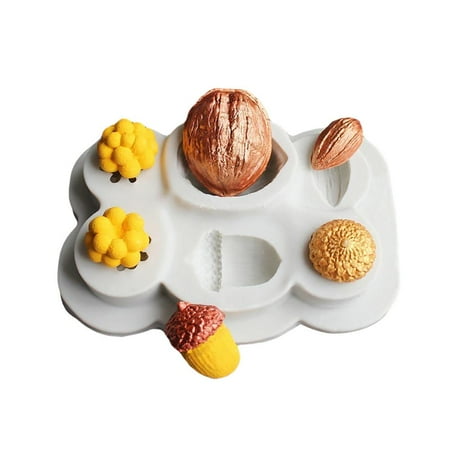 

Huoge 3D Fondant Mold Simulation Walnut Nut Silicone Mold Practical DIY Chocolate Mold Decoration for Candy Jelly Ice Cubes Soap in style