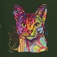 thumbnail image 5 of Wild Bobby Dean Russo Colorful Cat Abyssinian Cat Lover Men Graphic Tank Top, Forest Green, Large, 5 of 5