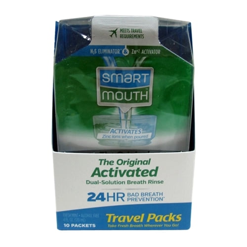 Smartmouth 24 Hours Original Mouthwash Packets, Fresh Breath 10 Ea
