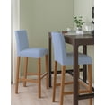 thumbnail image 2 of Pure Light Blue Bar Stool Covers Set of 4, Simple Solid Color Stretch Washable Bar Chair Covers with Backs, Removable Pub Counter Height Chair Cover for Kitchen Dining Room Cafe, 2 of 7