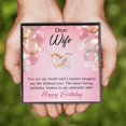 thumbnail image 4 of Wife Love Card Adorable Wife! Wife Gift Inseparable Love Pendant 18k Rose Gold Finish Romantic Birthday Card, 4 of 7