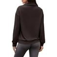 thumbnail image 5 of BODOAO Women Tops Quarter Zip Fall Winter Spring Tunic Casual Oversized Sweatshirt Knit Long Sleeve Lapel Half Zip Sweatshits Loose Waffle Knitted Pullover Sweatshirt V Neck Fall Outfit 2025 Coffee M, 5 of 8