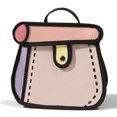 thumbnail image 3 of Bolso de lona FLhrweasw estilo 3D con correa ajustable y dibujo 2D, 3 of 9