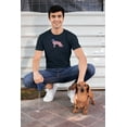 thumbnail image 2 of Old Glory Mens 4th of July Patriotic Dog German Shepherd Short Sleeve Graphic T Shirt, 2 of 6