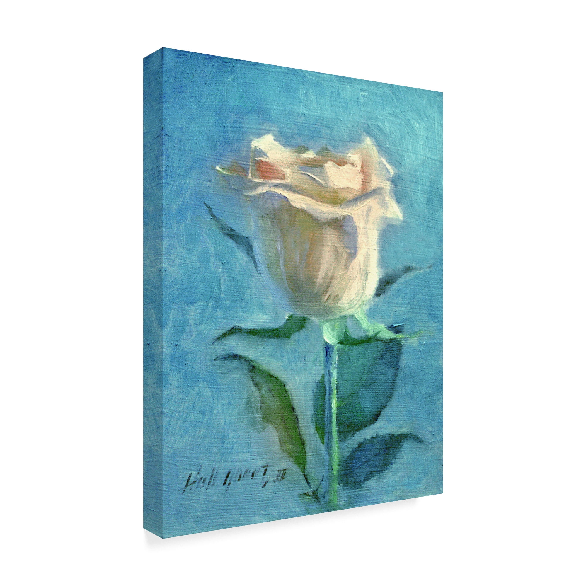 Trademark Fine Art 'Red Rose On Table' Canvas Art by Hall Groat Ii