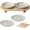 2 Dishes+2 Shallow Dishes+Stand- Vintage Latte, variant on Raised Ceramic Wide Whisker Friendly Cat Dishes, Food and Water Bowl Set with Adjustable Stand, Anti-Whisker Fatigue, 2 Dishes and 2 Shallow Dishes