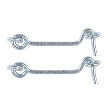REGALWOVEN 2.5" Cabin Hook Plating Finish Galvanized Iron Door Shed Lock Catch Eye Hook Latch 2Pcs