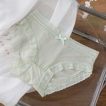 

BOOMILK Underwear for Women Custom Letter Logo Low Waist Striped Tangas No Show Bikini Thongs Panties Cotton Thong Green