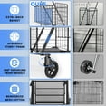 thumbnail image 3 of 450lbs Capacity Shopping Cart,Upgrade Huge Grocery Cart on Wheels,Heavy Duty Foldable Utility Shopping Carts with Double Basket and 360° Rolling Swivel Wheels, 3 of 9
