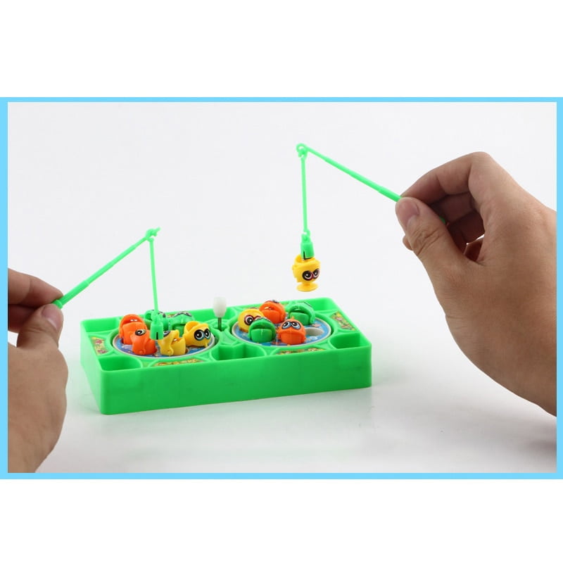 Shengshi Kids Fishing Toys Windup Rotating Fishing Play Game Fish