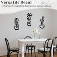 thumbnail image 3 of Metal Wall Art Decor Rustic Home Decor Modern Farmhouse Dining Room Housewarming Gifts Minimalist Flower Wall Decors for Livingroom Bathroom Bedroom 3PCS Design 8, 3 of 6
