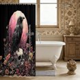 thumbnail image 3 of Manfei Gothic Skull Crow Shower Curtain 72Wx72L,Vintage Flowers Bathroom Curtain, 3 of 6