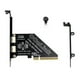 thumbnail image 1 of PCIe4.0 X8 to 2Port SFF8611&8612 Oculink Expansion Card to SFF-8639 U.2 SSD for External Graphics Card for Win/Linux, 1 of 5