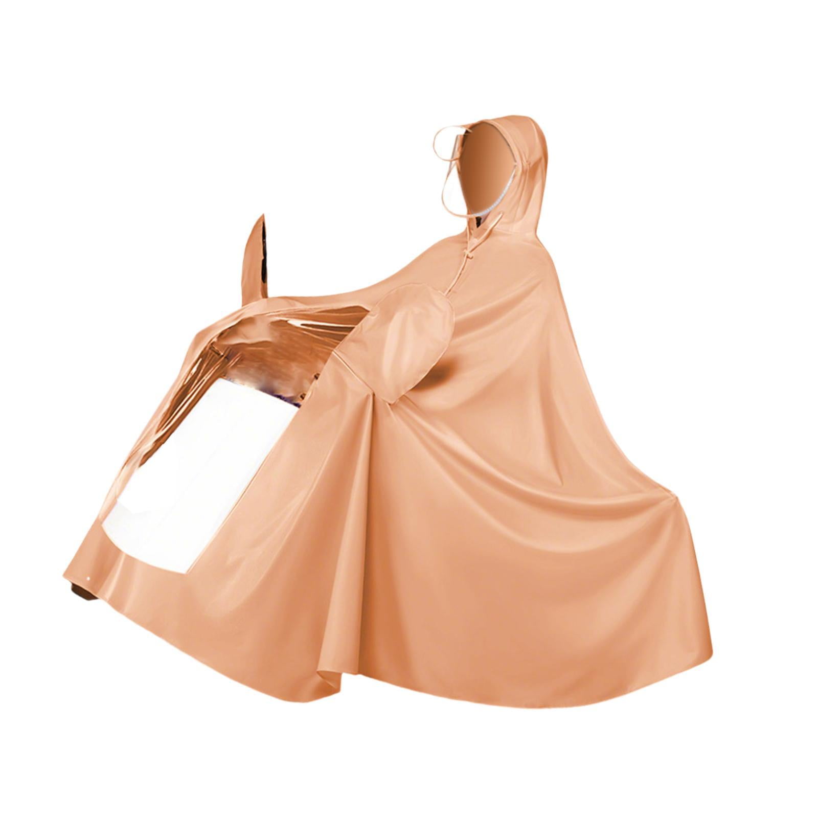 Wswqop Cycling Hooded Rain Cover Bike Full Body Long Raincoat Windproof Motorcycle Rain With Mirror Cover