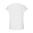 thumbnail image 5 of Fashion 2024 Summer Tshirt for Women Crew Neck Top Solid Color Short Sleeve Tops Womens Casual Top Ladies Front Pocket Looses Fits Tunic Comfy Flowy Tees Teen Girl Knitted Ribbed Tee Shirts, 5 of 6