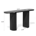 thumbnail image 3 of Techmilly 60" Extra Long Solid Wood Sofa Console Table,Black, 3 of 6