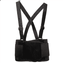 SAS Deluxe Back Support Belt | Lightweight, Cool Polyester Lumbar Support Belt | Adjustable, Flexible, Contoured Support Professional Safety Belt for Lifting, Moving (Large)