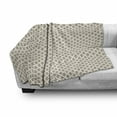 thumbnail image 2 of Abstract Soft Flannel Fleece Throw Blanket, Outline Illustration of Symmetrical and Geometric Motifs, Cozy Plush for Indoor and Outdoor Use, 50" x 70", Seal Brown and Eggshell, by Ambesonne, 2 of 5