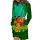 thumbnail image 3 of Vestido tipo túnica con capucha y bolsillos para mujer, estampado del Rey León de Disney, manga larga, sexy, ajustado, con bolso a la cadera, 3 of 5