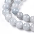 thumbnail image 3 of Natural Dyed Yellow Jade Beads Strands Round Light Steel Blue 10.5mm Hole: 1mm 40pcs/strand 15.94 inch(40.5cm) diy, 3 of 3