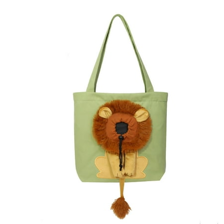 Kezqiaxn Backpacks for Girls Outwardly Small Shoulder Small Pet Canvas Outdoor Handbag Pet Bag Green