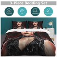 thumbnail image 5 of Rhea Ripley 3-Piece Comforter Set for Bedroom, Rhea Ripley Bedding Set for Kids Adults, Soft Microfiber Duvet Cover Set with Zipper Closure, 1 Duvet Cover + 2 Pillow Covers, 5 of 8