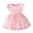 thumbnail image 3 of xfsWaSs Girls Summer Dress Toddler Baby Girls Princess Birthday Dress Flower Girl Dresses Floral Sleeveless Tulle Dress Fashion Party Wear 9-12 Months, 3 of 8