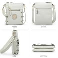 thumbnail image 2 of Women's Lightweight Functional Crossbody Bag Multi Pockets Shoulder Bag with Stylish Triple Compartments, 2 of 9