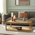 thumbnail image 2 of Safavieh Omara Glam 1 Shelf Ash Veneer Coffee Table, Natural, 2 of 10