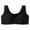 Black, variant on Women Front Closure Post Surgery Compression Everyday Bra Wireless Mastectomy Bras with Wide Straps