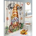thumbnail image 5 of Thanksgiving Fall Shower Curtain Set ，Waterproof Fabric Shower Curtains Funny Gnome Turkey Vegetable Shower Curtains for Bathroom,Bathroom Decor 60"x72", 5 of 7