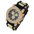 thumbnail image 2 of Iced Oversized Hip Hop Bullet Rubber Band Mens Watch, That Shows Your Lust for Life - GJM (ST10248 Black Black), 2 of 3