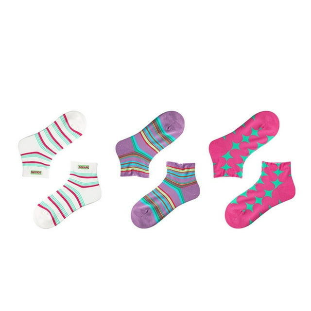 Aesthetic Pastel No Show Socks For Women Soft & Comfortable Ankle Socks For Women With A Chic Pattern