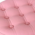 thumbnail image 3 of HomGarden 2 Pack Modern Tufted Adjustable Vanity Stool 360° Swivel Adult Makeup Ottoman Stool PU Leather Pink, 3 of 13