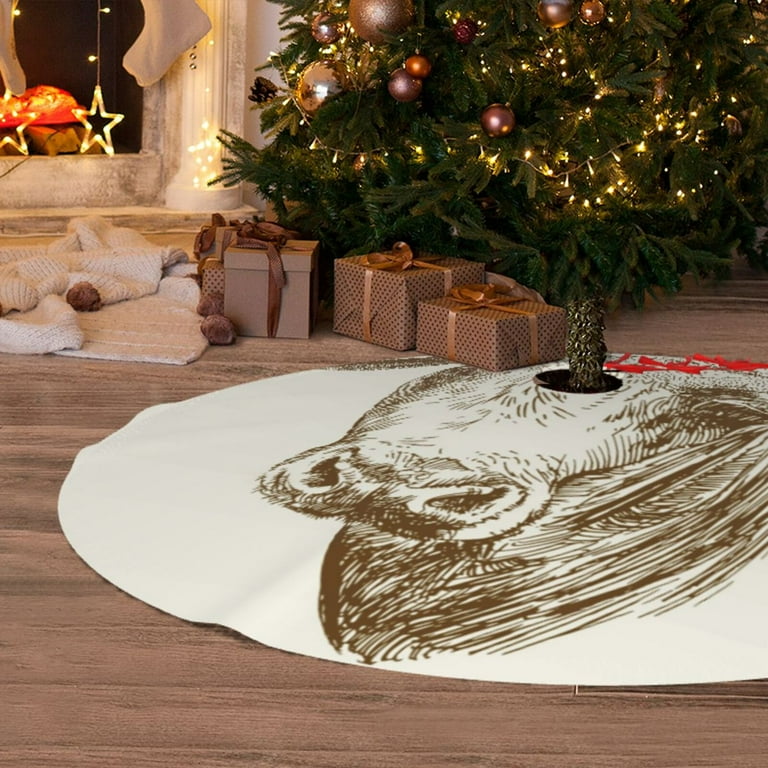 Cow print christmas tree skirt hotsell