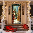 thumbnail image 6 of ToyKingdee Elastic Christmas Front Door Cover, Holiday Door Banner for Photography Background, Xmas Party Photo Booth and Home Decor, 6 of 6