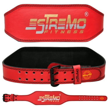 Estremo  Weightlifting Belt Leather  6”,Gym & Lifting, Lower Back Support ,Fitness Workout  Squats Deadlifts