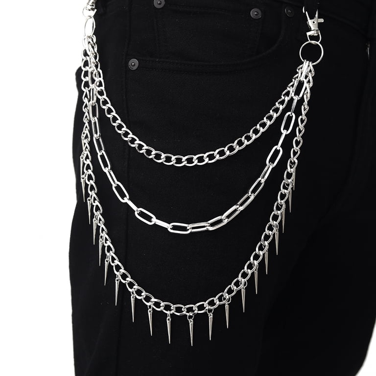 Punk Pants Chain Pentagram Keychains for Men Women Jean  display picture 2