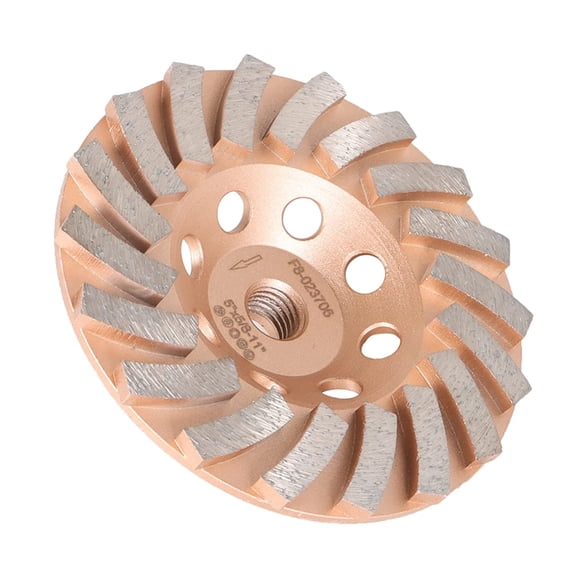 waltyotur 5 Inch Diamond Grinding Wheels, 18 Turbo Concrete Turbo Diamond Grinding Cup Wheels 5/8inch-11 Arbor