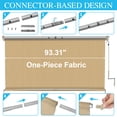 thumbnail image 6 of Jane Stone Outdoor Roller Shades 8'W x6'H Cordless Roll Up Blinds with Valance, Exterior Shade Cloth Roll for Patio Porch Pergola,Sesame, 6 of 6
