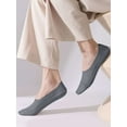 thumbnail image 5 of Deago 5 Pairs Mens No Show Socks Non Slip Low Cut Ankle Socks Casual Thin Invisible Socks for Flat Boat (Dark Gray), 5 of 8
