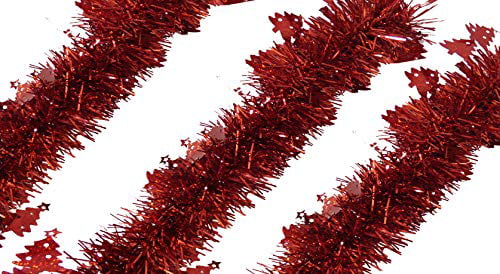 Memorial Day New Years Perfect for Holiday Green, 25 ft. Long-Thick Special Events Tinsel Garland 25 ft Christmas Decorative Accents Festivities Celebrations Birthdays