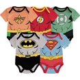 thumbnail image 1 of DC Comics Baby Boy Bobysuit Onesie, 5Pack-Multicolor, 18 Months, 1 of 2