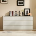 thumbnail image 2 of Ktaxon 9 Drawer Dresser Wood Dresser Storage Cabinet Drawer Organizer Chest of Drawers, White, 2 of 12