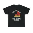 thumbnail image 2 of Don't Follow Me I Do Stupid Things Vintage Rock TShirt, 2 of 3