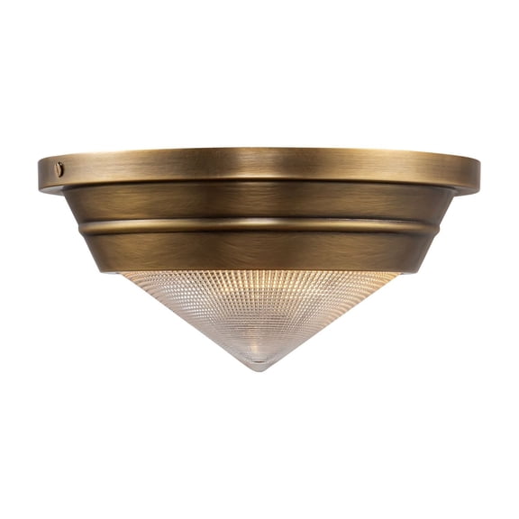 Alora Lighting FM348010VBPG Willard 11" Wide Flush Mount Ceiling Fixture - Vintage Brass /