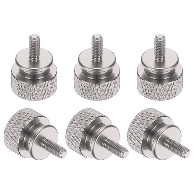 6 Pcs M3*0.5 Vis à Pouce Moletées pour Boîtier d'Ordinateur Vis de Serrage à Main Filetées pour Boîtier PC, Gris