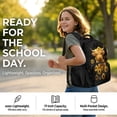 thumbnail image 6 of Xoenoiee Highland Cattle Sunflower Butterfly Pattern Kids School Backpack Large Capacity Casual Daypack with Zipper Pocket Middle School Elementary School Bookbags Travel Rucksack Knapsack for Girls, 6 of 7