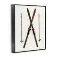 thumbnail image 4 of Stupell Industries Minimal Winter Skis Sports Painting Black Framed Art Prints Wall Art, 24 x 30, 4 of 10