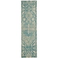 thumbnail image 5 of SAFAVIEH Restoration Vintage Eunice Border Wool Runner Rug, Light Blue/Ivory, 2'3" x 8', 5 of 10
